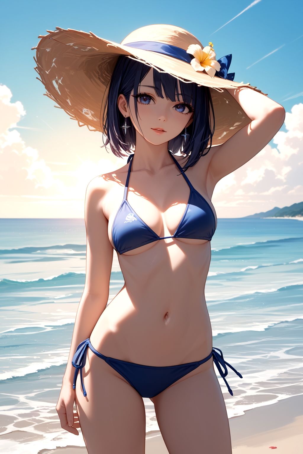 ビーチの誘惑 〜水着美女の秘密〜 - サンプル画像 1