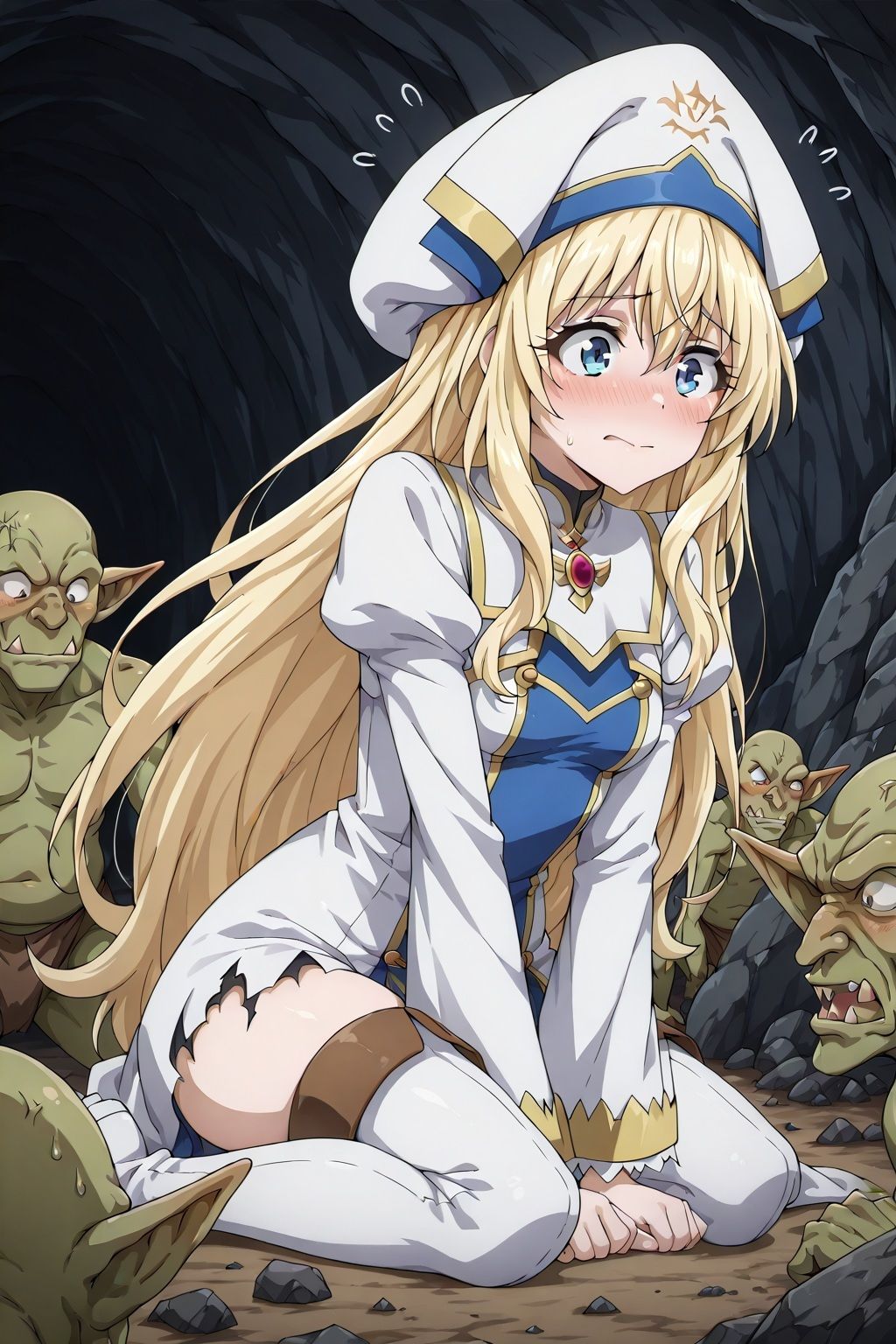 性獣ゴブリンに捕らわれたゴブリンスレイアー女神官 - サンプル画像 3