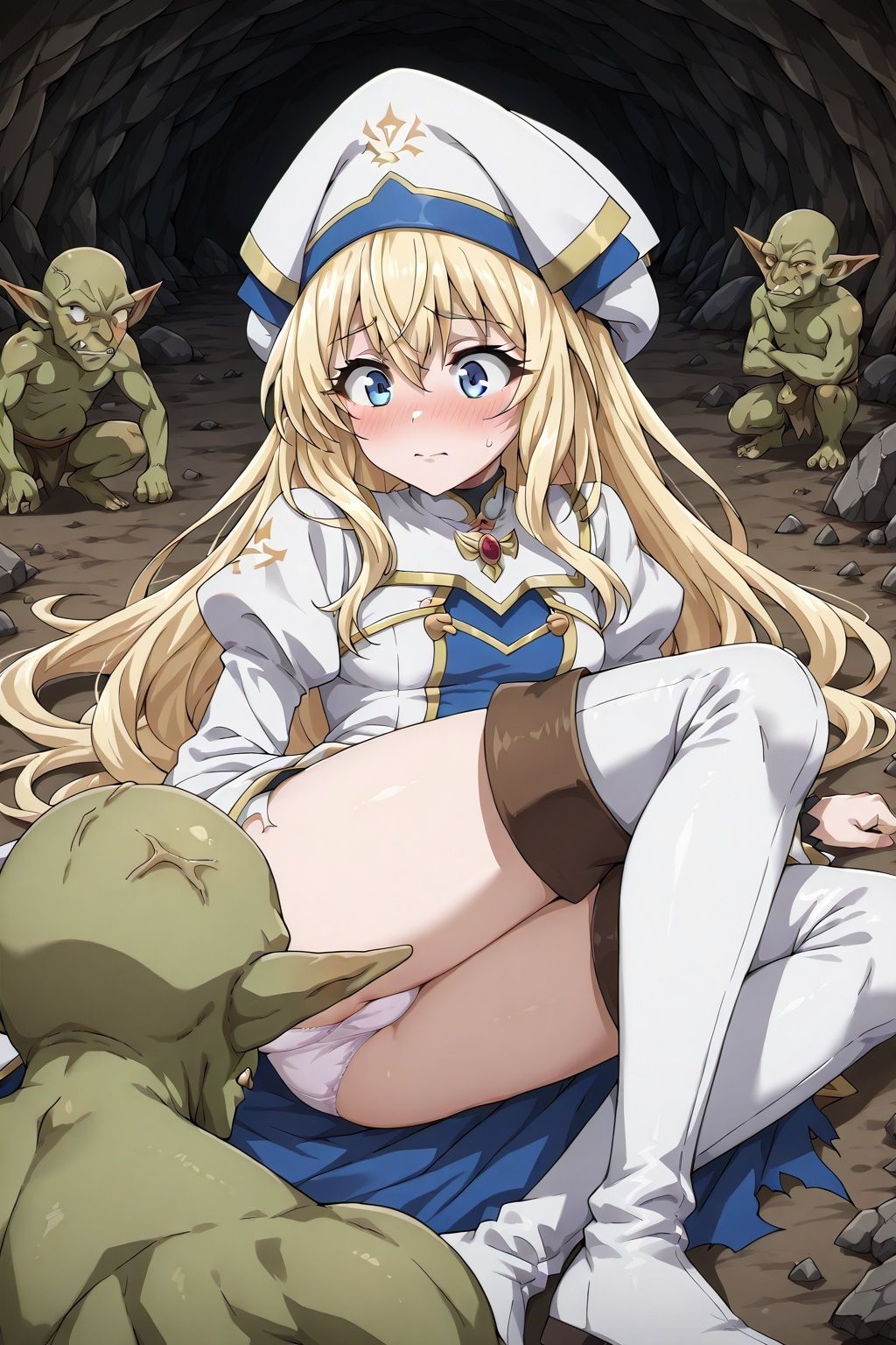 性獣ゴブリンに捕らわれたゴブリンスレイアー女神官 - サンプル画像 4