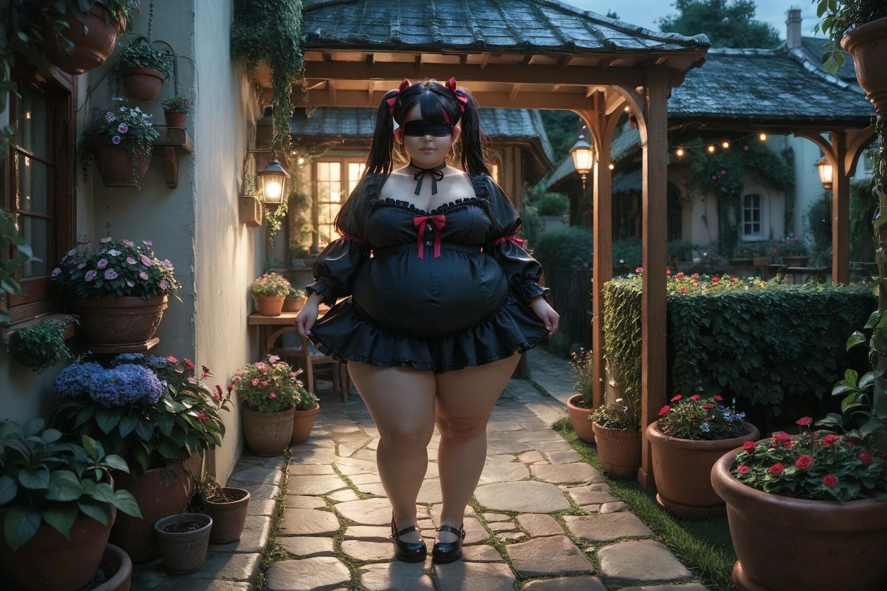 【幽霊少女】ぽっちゃりの幽霊もみつけちゃいました。ゴスロリ - サンプル画像 1