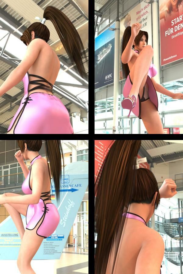 【TD100】元祖セクシー女性格闘家『不知火舞（しらぬいまい）』の学生服写真集SexyNinja-21 - サンプル画像 2
