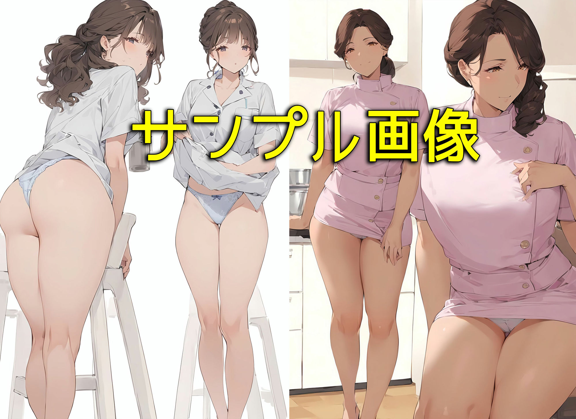 なんで僕の友達のママは下着を見せてくるんだろう2  ナース服コスプレ編 - サンプル画像 8
