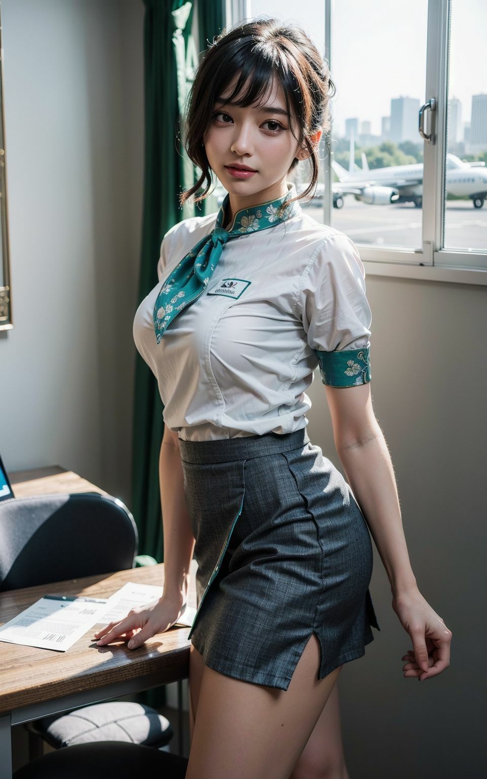 働く女子  CAさん（3） 外資系キャビンアテンダントの制服図録 - サンプル画像 4