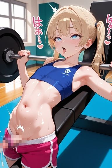 トレーニング中の男の娘の変態行為 - サンプル画像 3