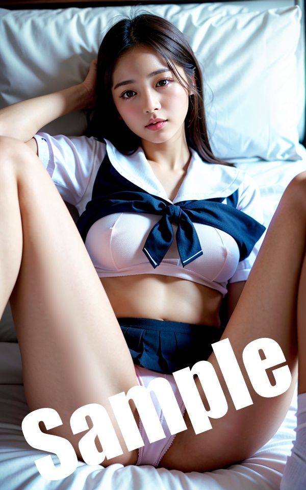 寝台列車で露出系撮影会  Vol1.セーラー服編 - サンプル画像 2