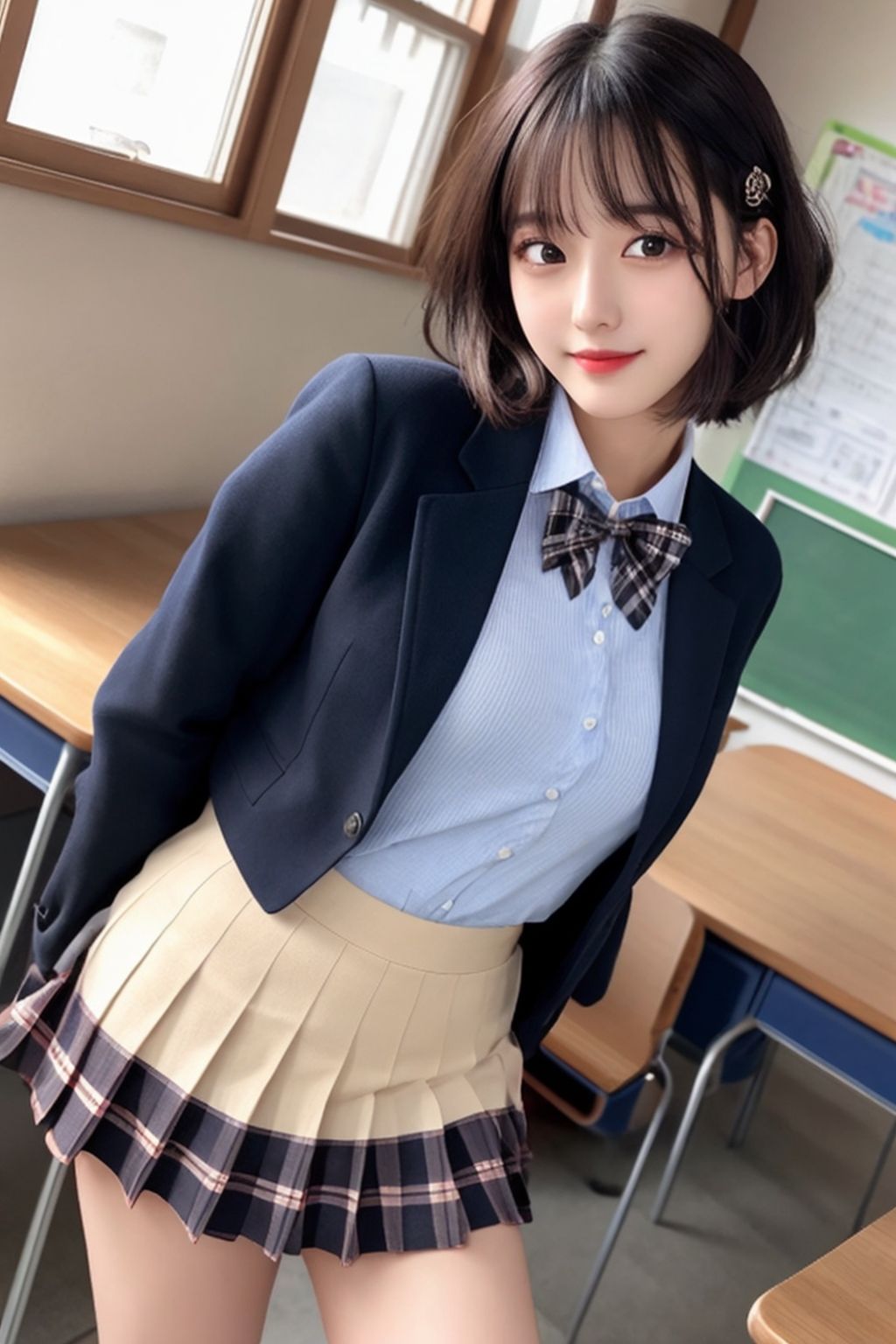 開脚女子校生4  制服色々編 - サンプル画像 1