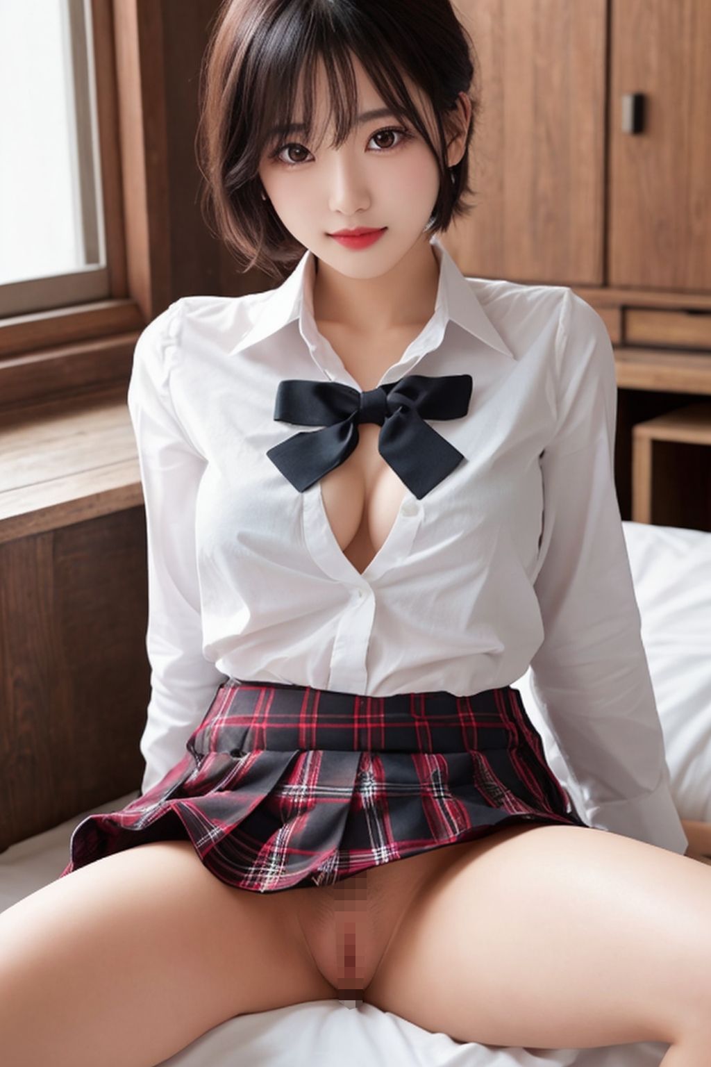 開脚女子校生4  制服色々編 - サンプル画像 6
