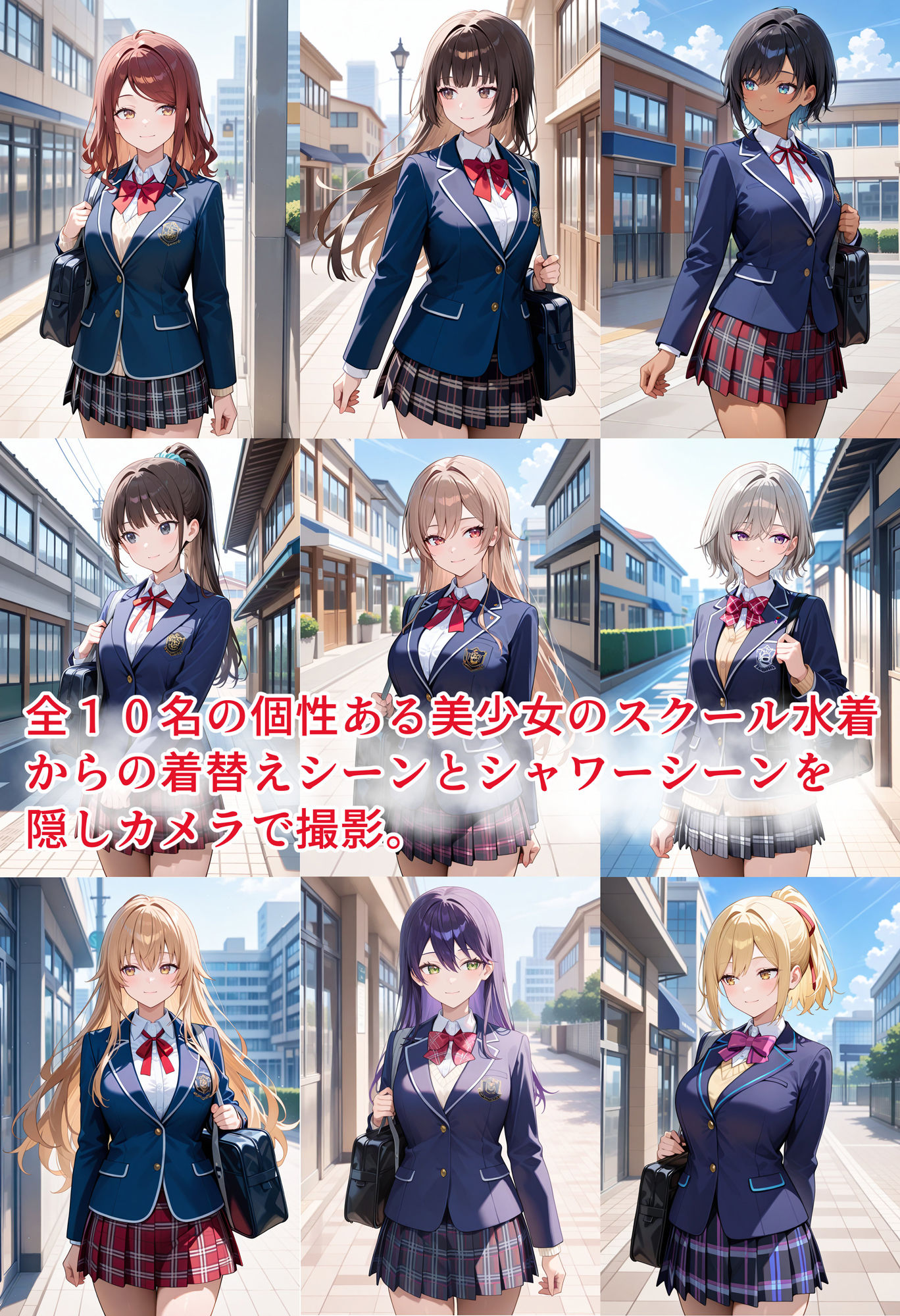 女子校着替え スクール水着編 のぞきフェチ特化 アニメ調JK特集-厳選140枚を撮影- - サンプル画像 5
