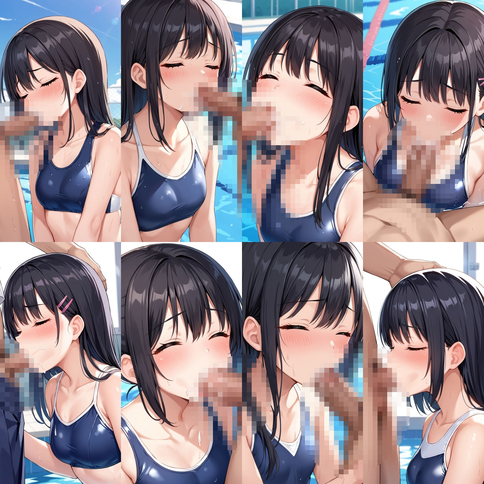 スク水女子とプールでエッチ【500枚】 - サンプル画像 4