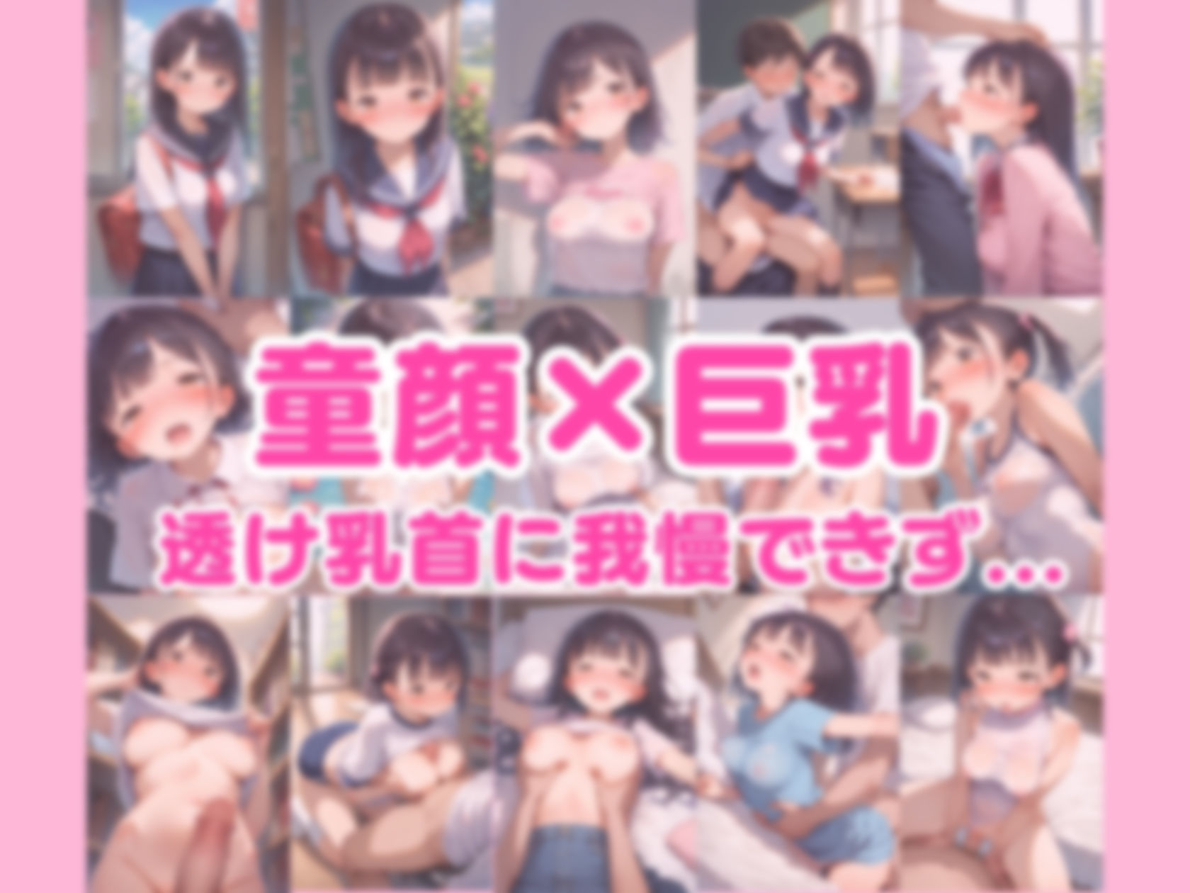 【透け乳首少女がエロすぎて我慢できない男子達】思春期男子の楽園 - サンプル画像 7