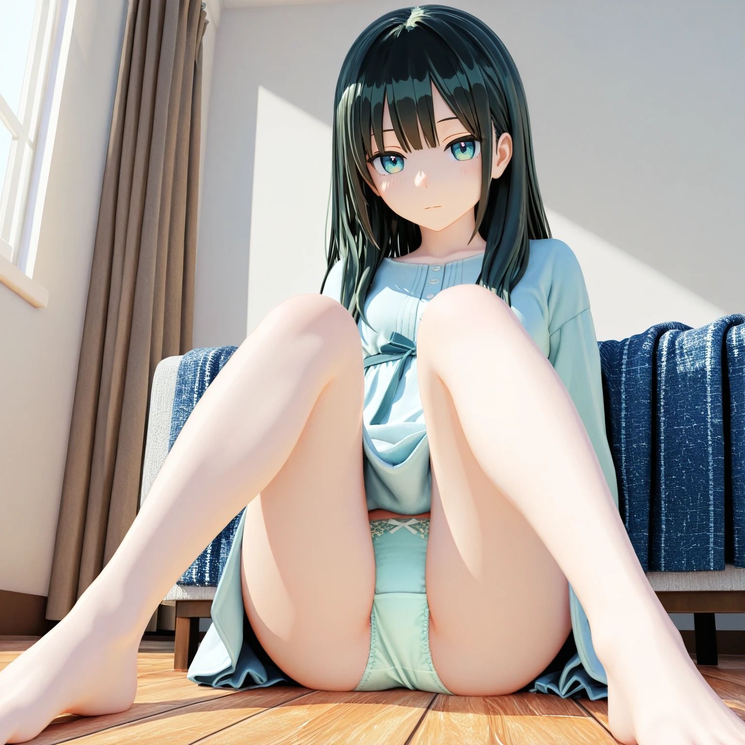 M字開脚のパンティー - サンプル画像 6