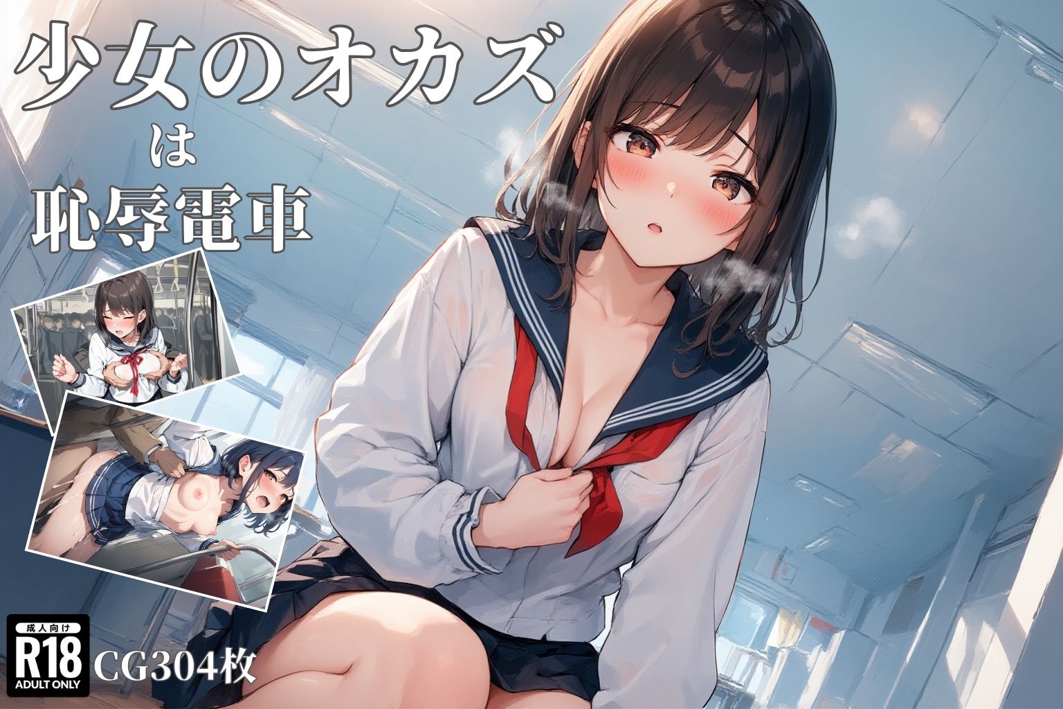 少女のオカズは恥辱電車 - サンプル画像 1