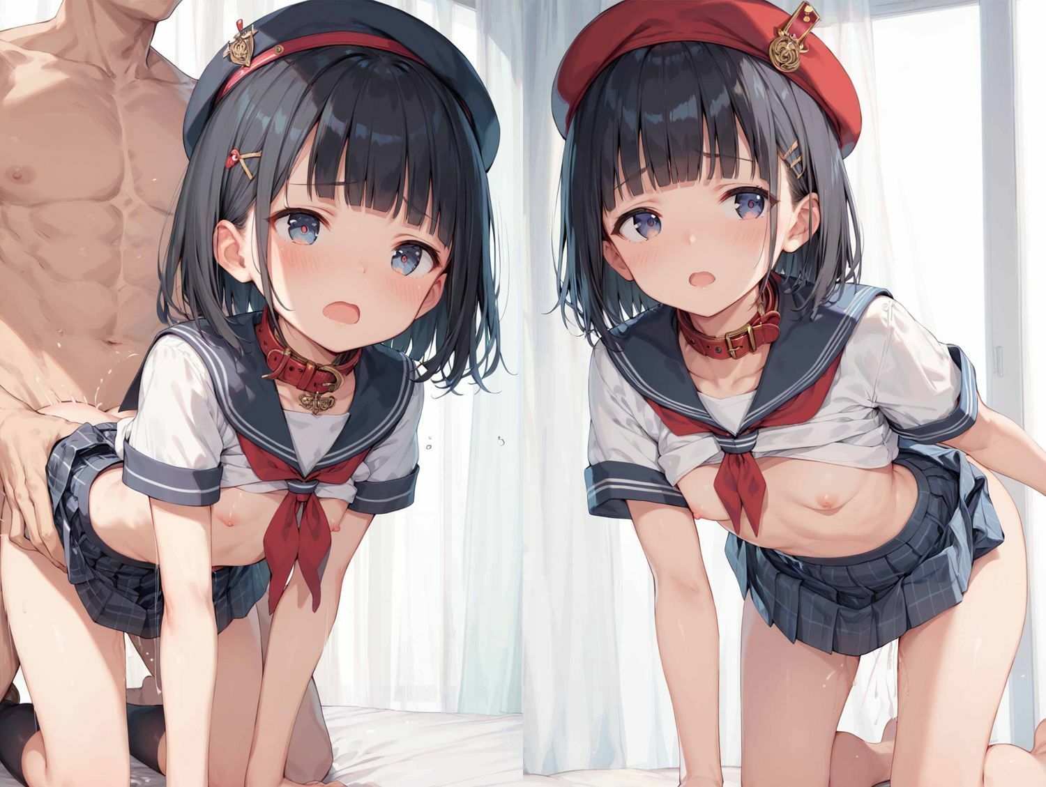 おかっぱの制服貧乳肉便器 - サンプル画像 7