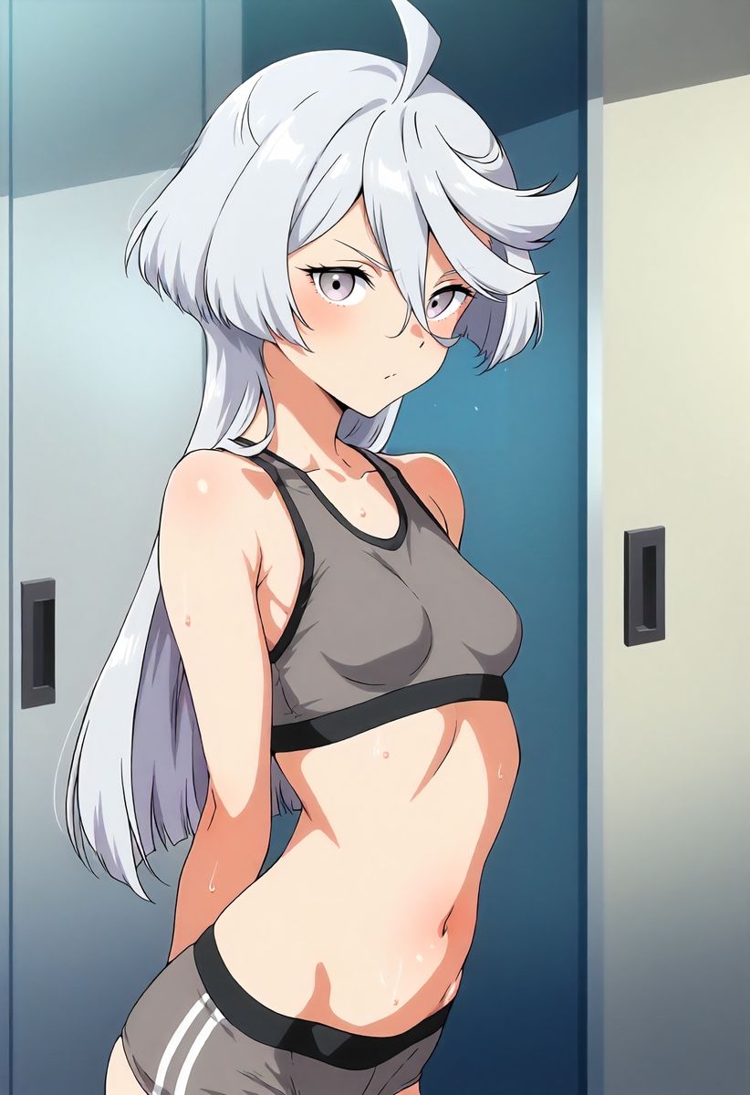 ミ〇リネ・レンブランコスプレの女の子とロッカールームでエッチ - サンプル画像 2