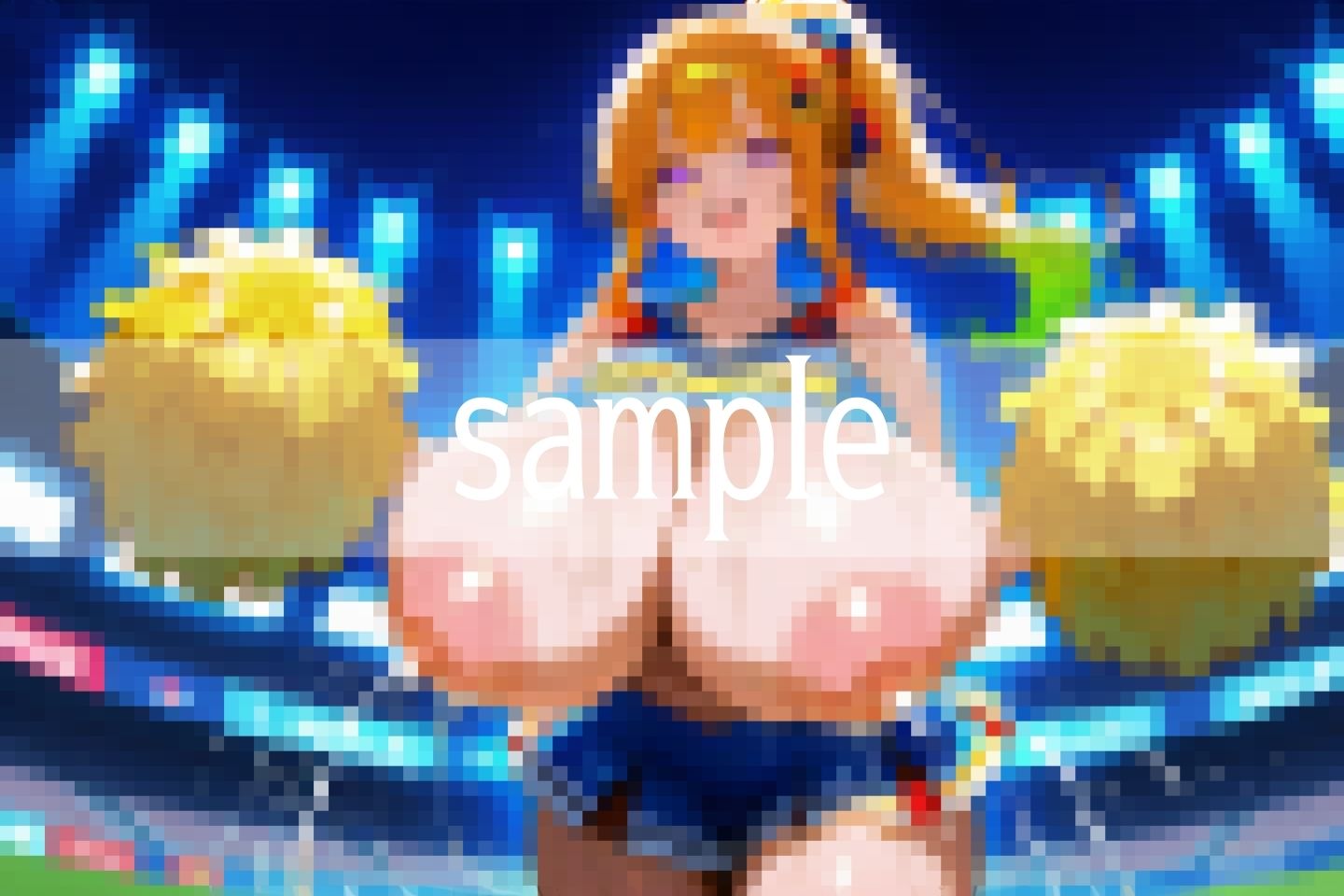 巨乳チアの水分補給は...私の母乳でいいよね...？？ - サンプル画像 3
