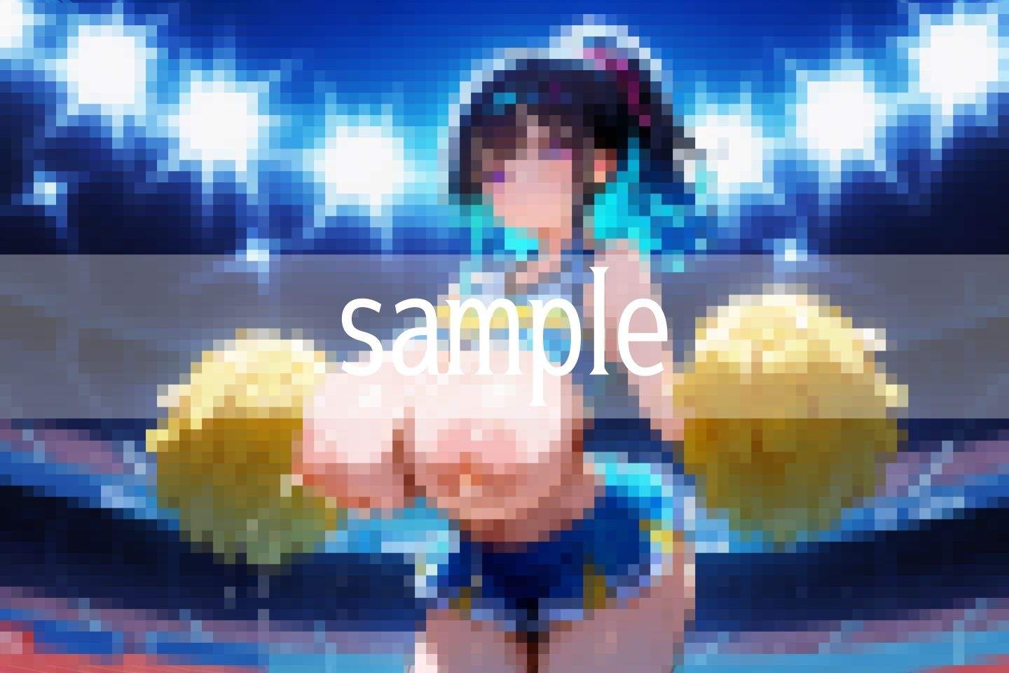 超乳チアの母乳吹き出しHな応援団 - サンプル画像 4