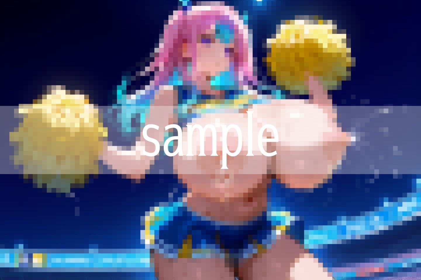 超乳チアの母乳吹き出しHな応援団 - サンプル画像 5