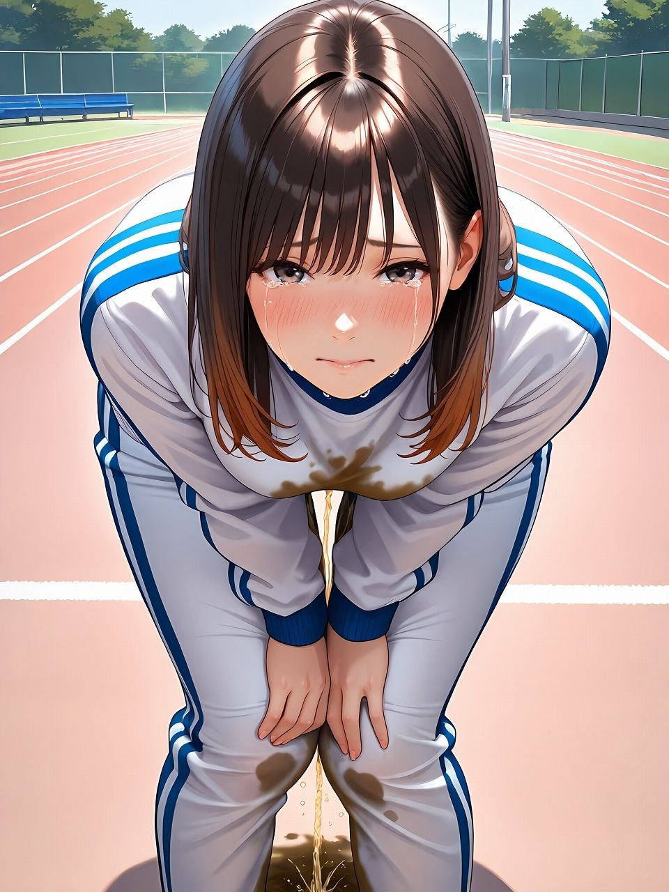 限界我慢 下痢 おもらし女子図鑑 -パンツ・タイツ・制服・運動着 編- - サンプル画像 7