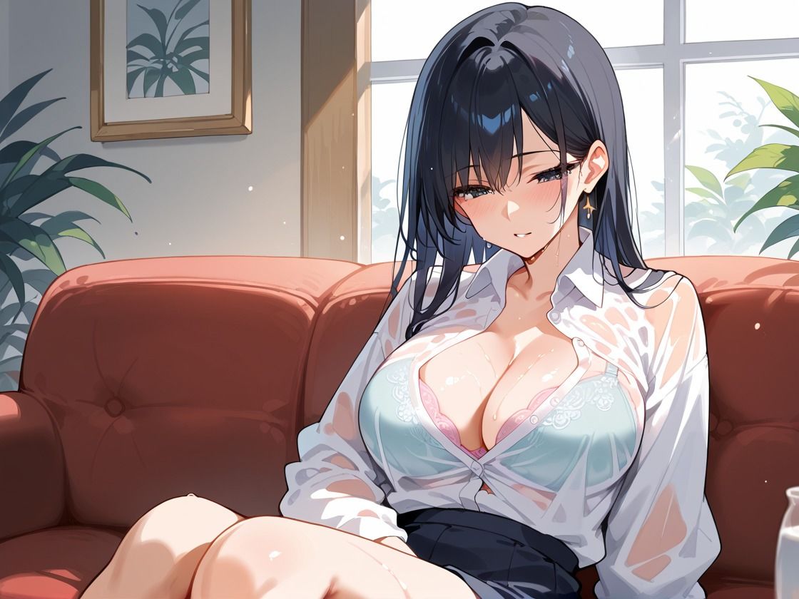 ぷるんっ  大きなお◯ぱいに我慢できず大量射精 - サンプル画像 1