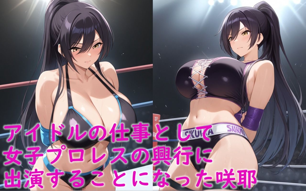 白〇咲耶_女子プロレスでAV堕ち〜観客の前＆カメラの前でセクハラ攻撃、そして処女喪失〜 - サンプル画像 1