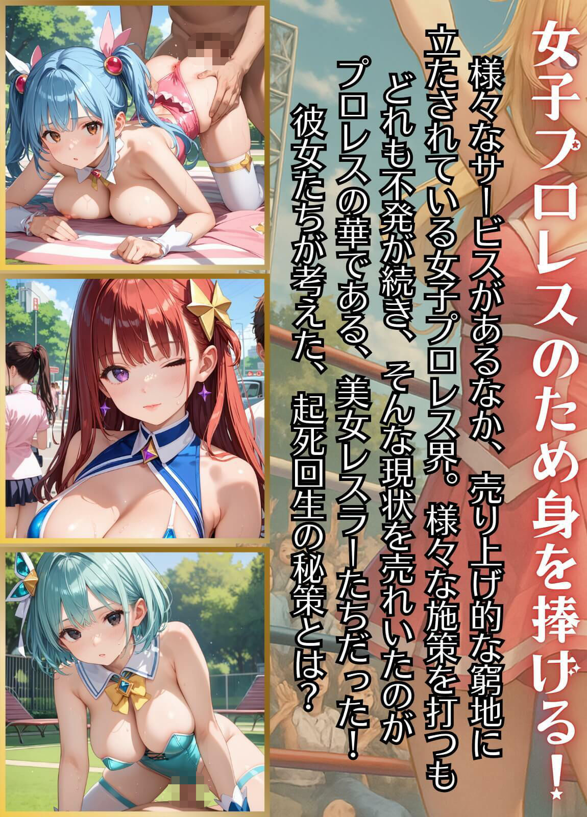 美女レスラーの特技は、野外枕営業です！〜新人美女レスラーは客寄せが大変です！！〜9【厳選CG200枚収録】 - サンプル画像 1