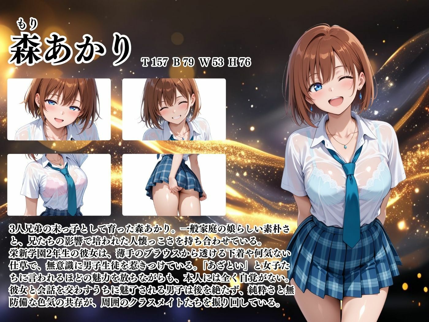 【4Kイラスト】1万3000人の生徒を抱いた校長による森あかりへの性指導（ブルマ編） - サンプル画像 1