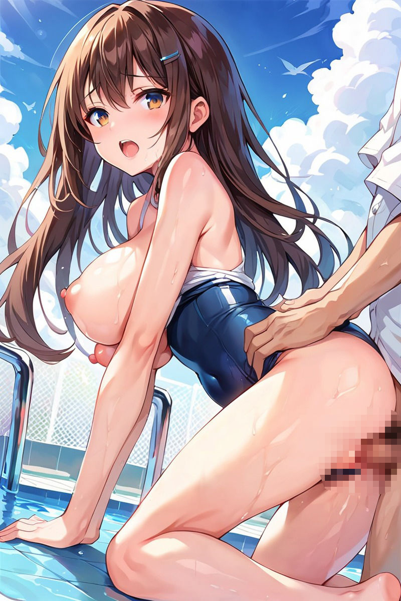 スク水で厳しく指導される爆乳女子校生 - サンプル画像 10