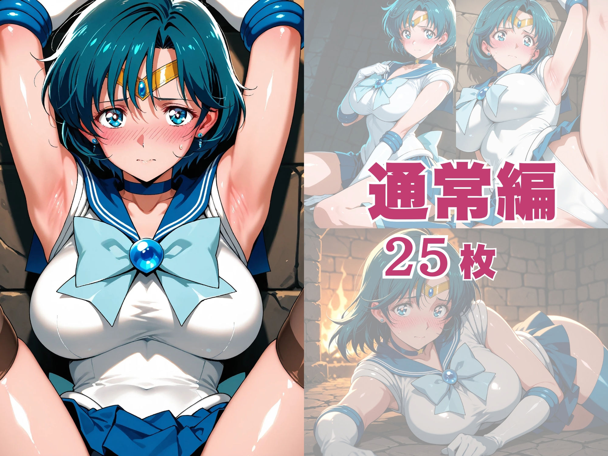【発情ヒロイン】美少女戦士セー●ーマーキュリー  監獄編 - サンプル画像 7
