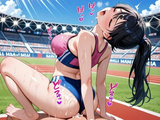 汗だく陸上女子の限界ハメトレ 〜晴天下のトラックで、汗と喘ぎが止まらないー〜 - サンプル画像 9