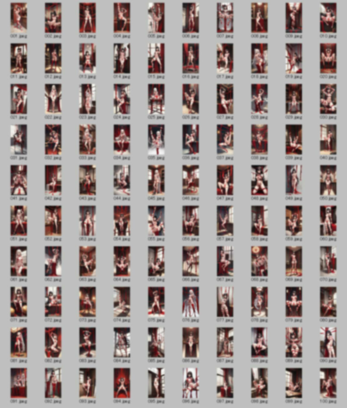 「SM吊るしと縛りイラスト-R18版」100枚セット Vol.1 - サンプル画像 6