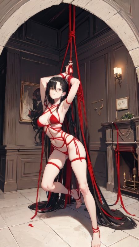 「SM吊るしと縛りイラスト-R18版」100枚セット Vol.2 - サンプル画像 2