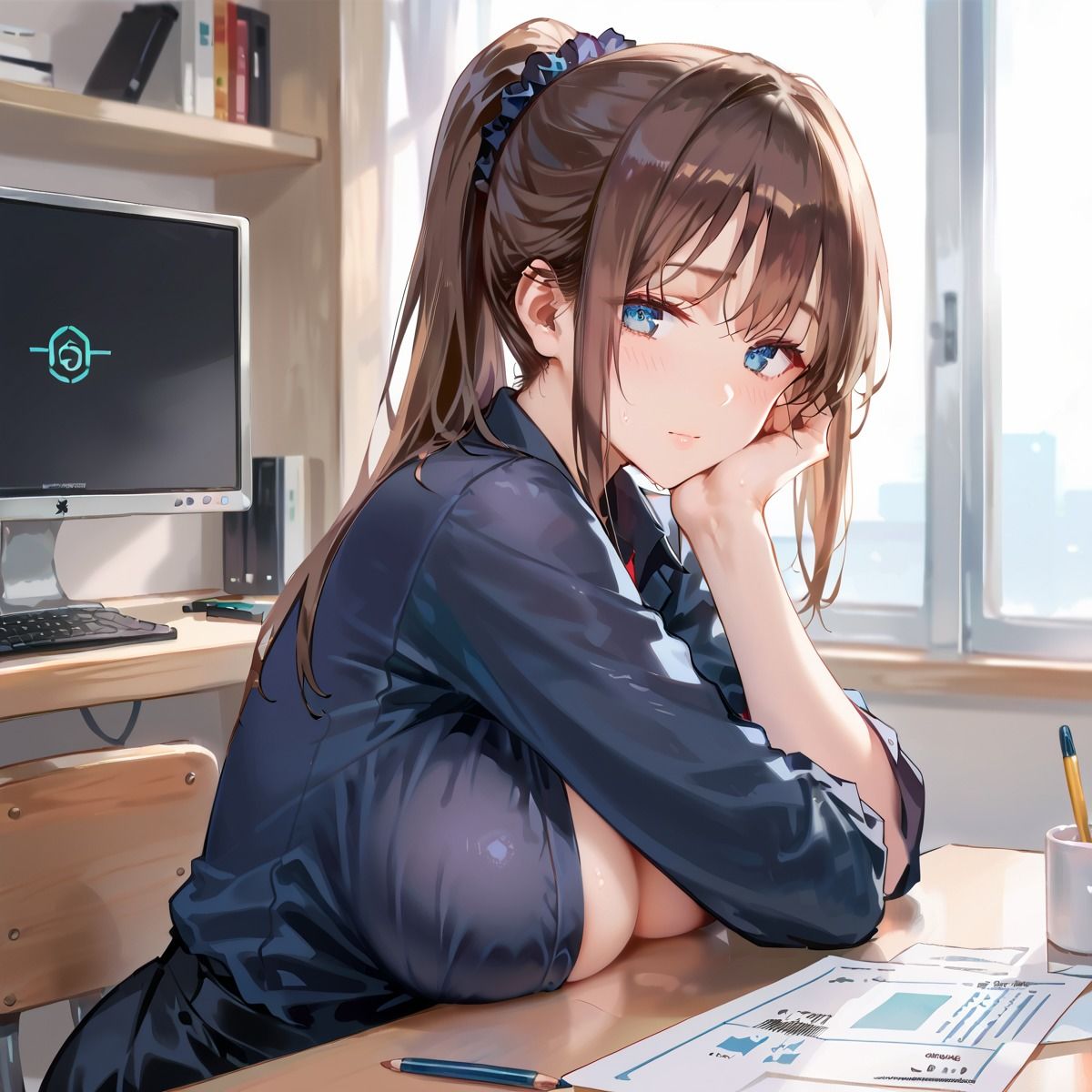 性欲を持て余したOLとデスクで秘密のまぐわひPart2 - サンプル画像 1