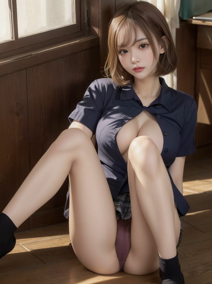 【実写系・AI生成】女子校生の学園ライフ、全部見せます！聡美ちゃん編 - サンプル画像 4