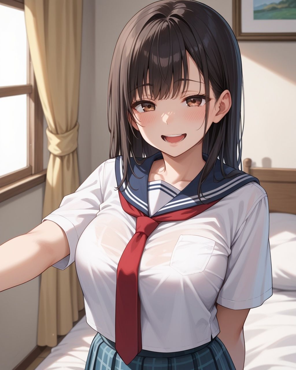 【巨乳ヒロイン】  巨乳女子女子校生がイキまくり！？  催●アプリでみんなのヒロインと公開えっち - サンプル画像 2