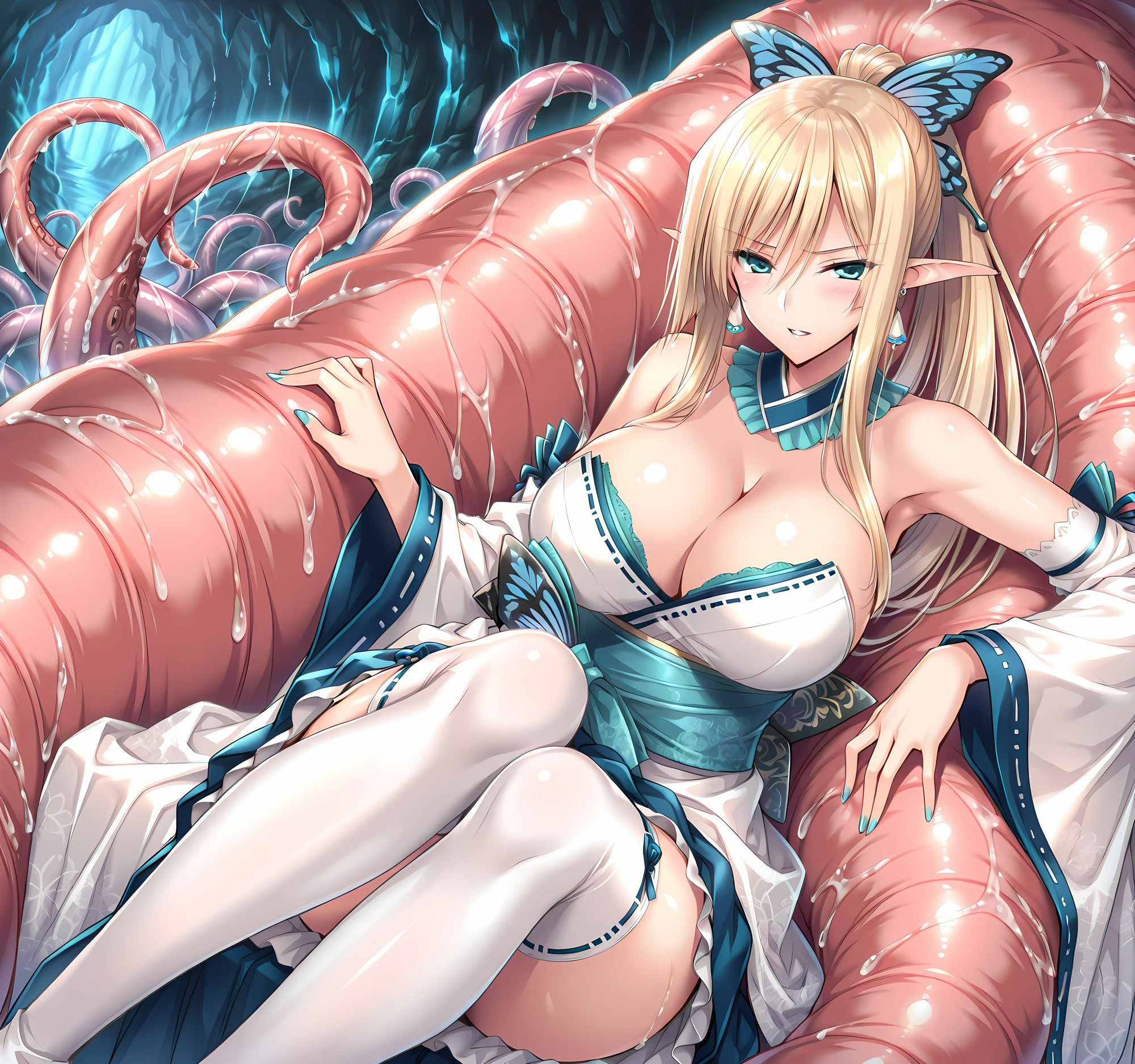 巫女丸呑み悪堕ち・淫魔化搾精 - サンプル画像 3