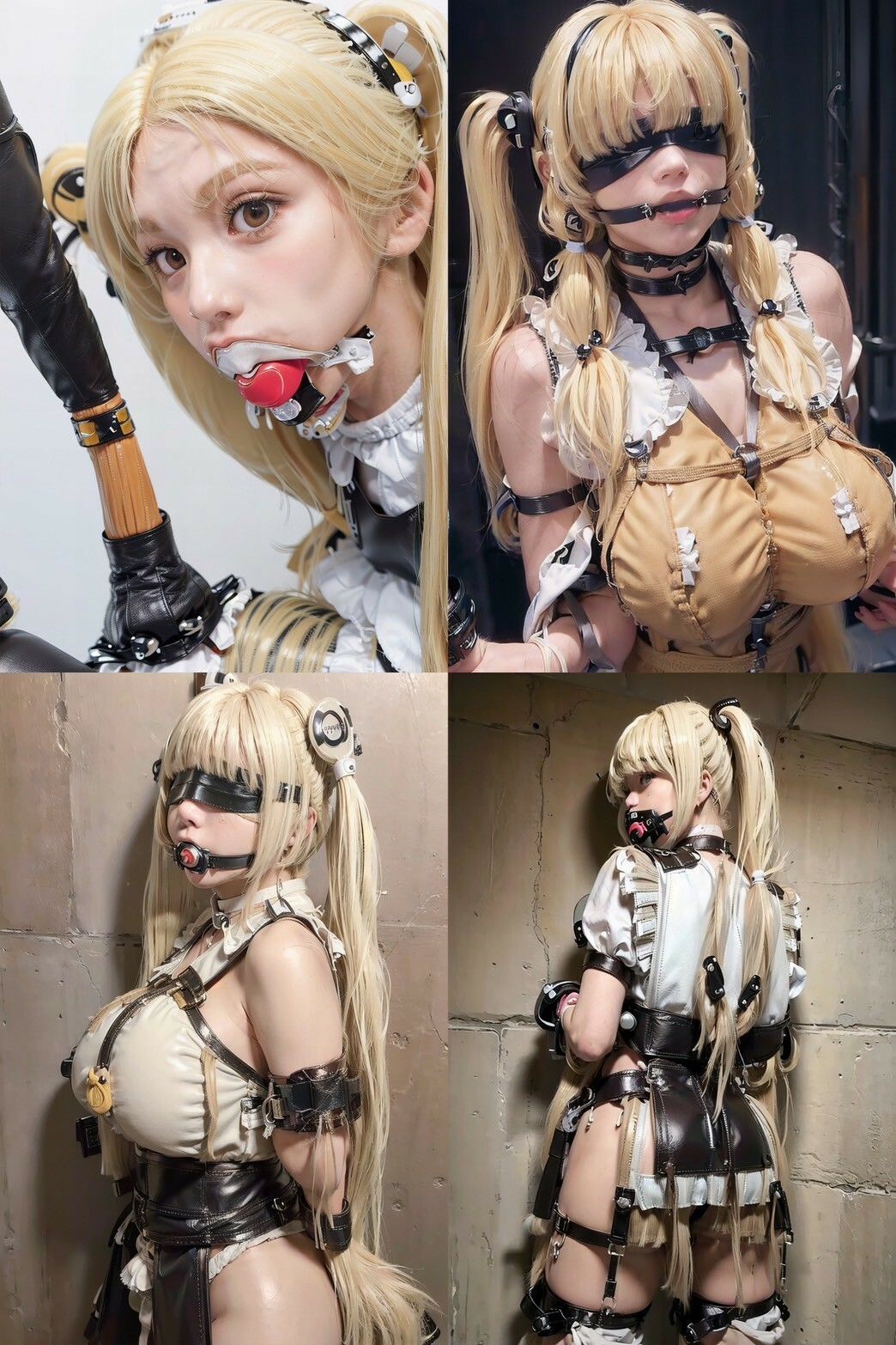 ボンデージ写真館 金髪ツインテ編 - サンプル画像 3