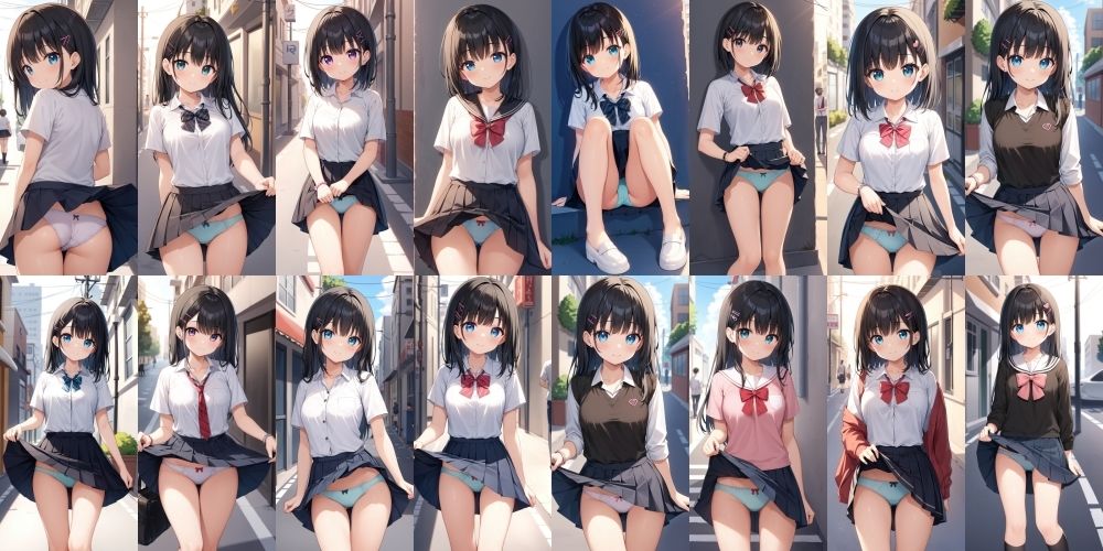 女友達に外でおパンティーみせてもらった【500枚】 - サンプル画像 4