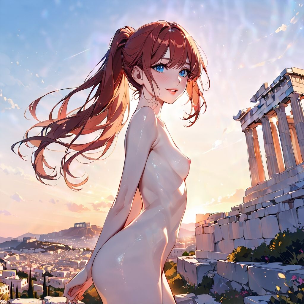 AIイラストCG集79  ザ・露出 in ギリシャ  エレニ・パパダキス - サンプル画像 3