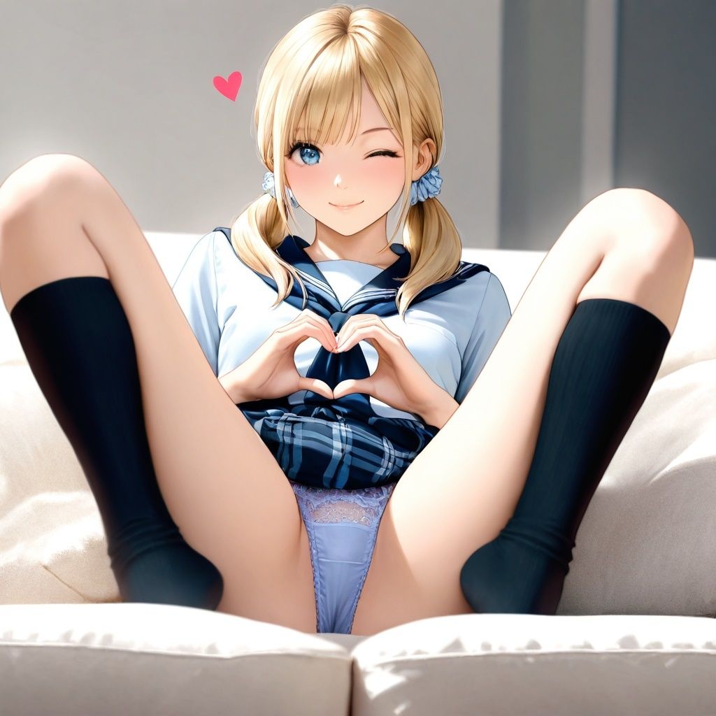 黒ハイソックスJKのM字パンチラ 〜リアル風ver〜 - サンプル画像 6