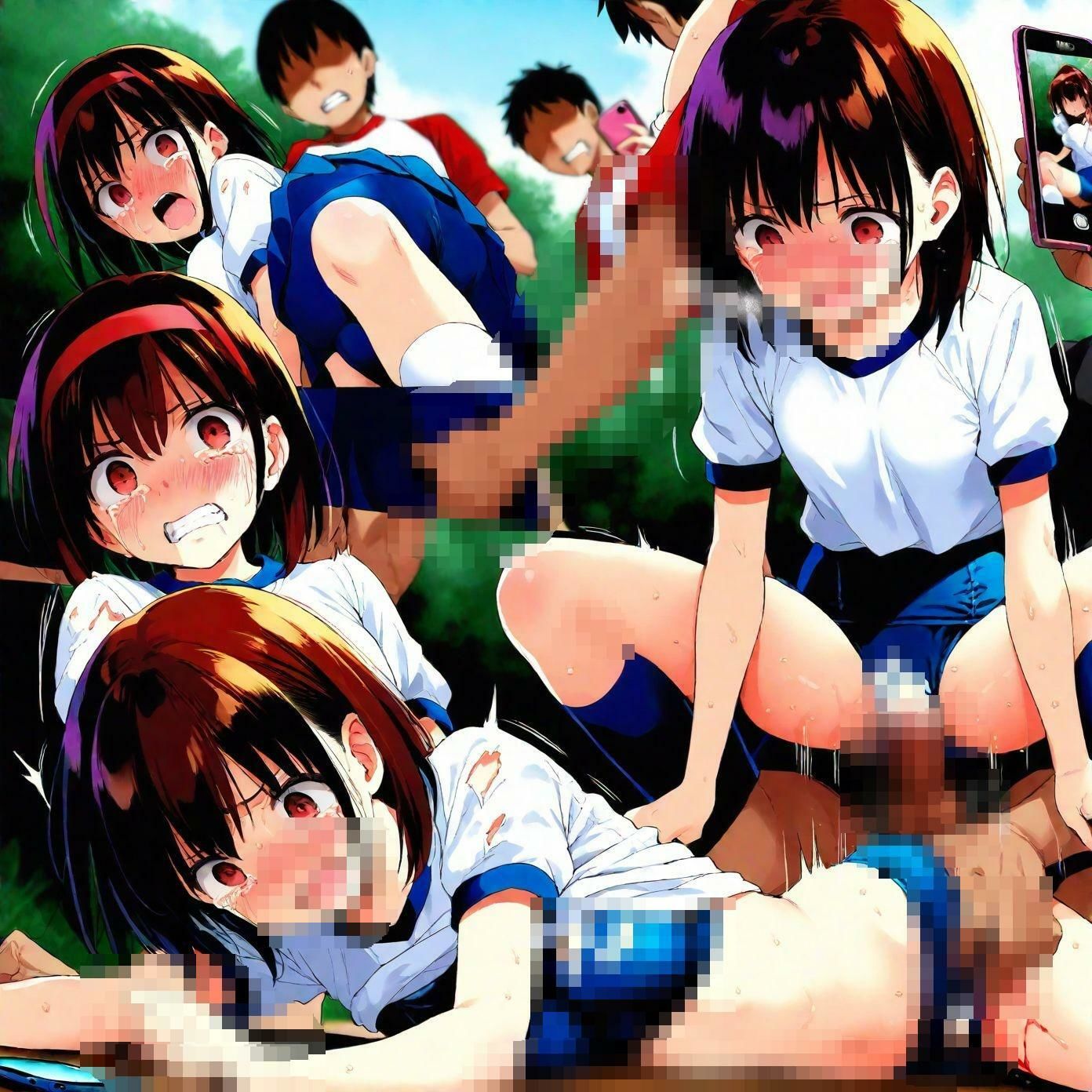 3年PAKO（パコ）組の学園性活〜昭和平成の懐かしき学校制服編〜鬼畜の盗撮輪●〜漫画風3 - サンプル画像 9