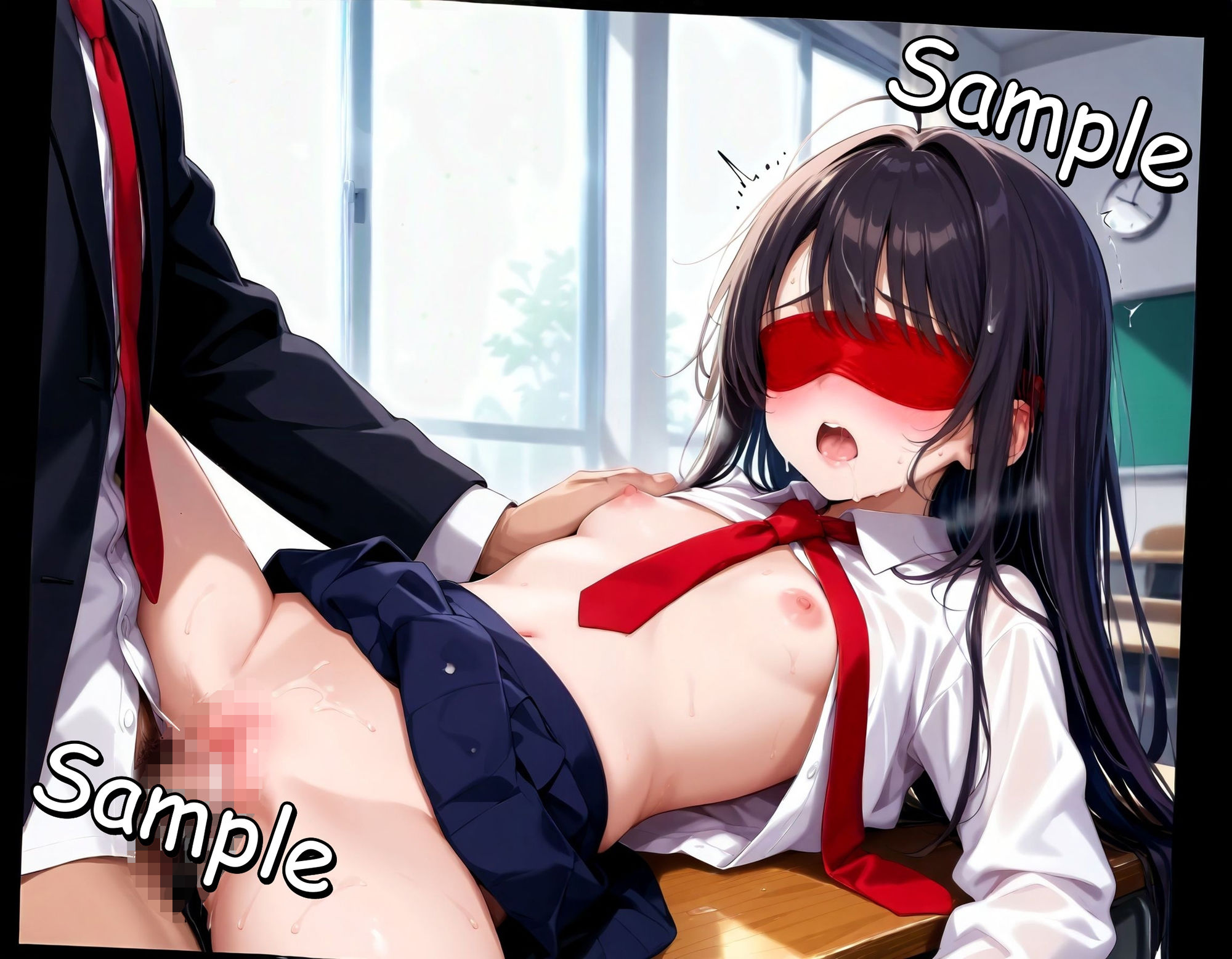 無垢な制服美少女が放課後の教室で集団に汚される話 - サンプル画像 8