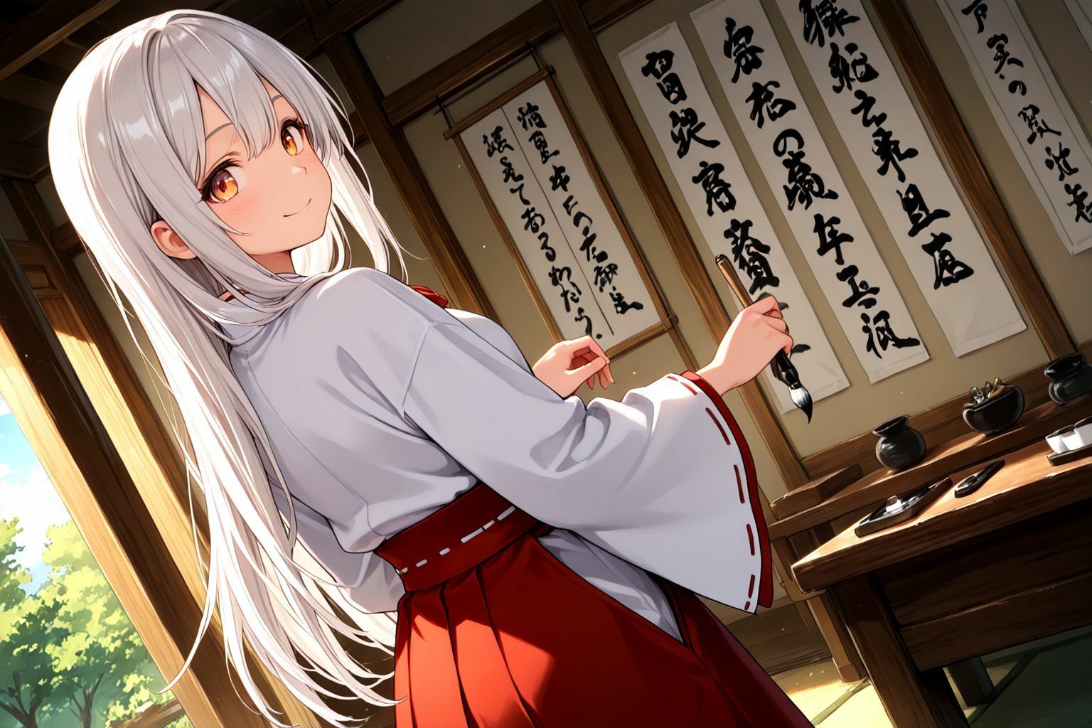 ミックスガールズコレクション  巫女服美少女のえっちなお祓い - サンプル画像 1