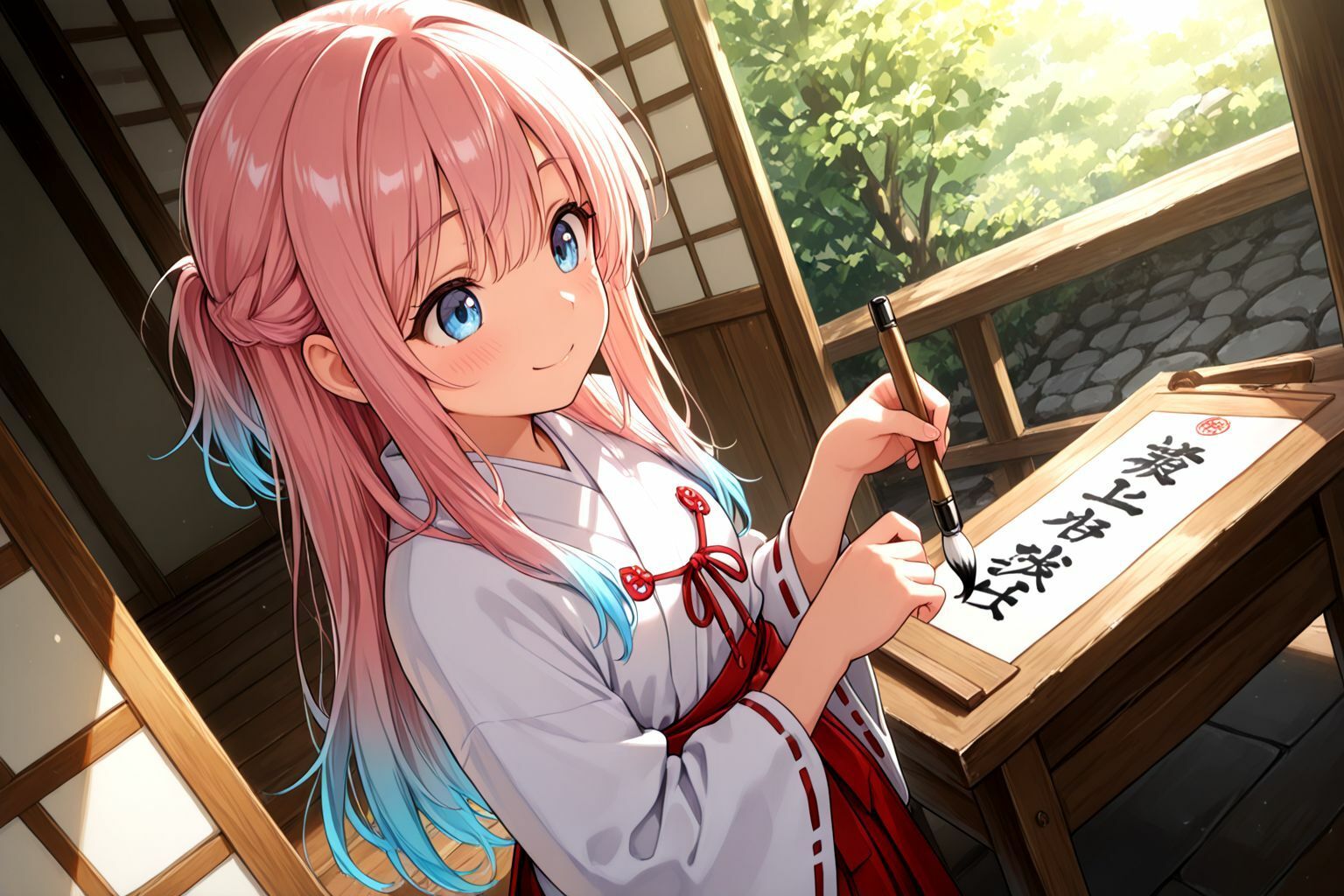 ミックスガールズコレクション  巫女服美少女のえっちなお祓い - サンプル画像 2