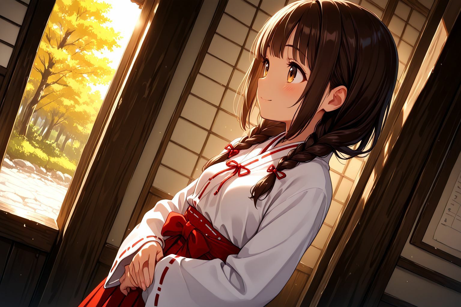 ミックスガールズコレクション  巫女服ちっぱい美少女のえっちなお祓い - サンプル画像 2