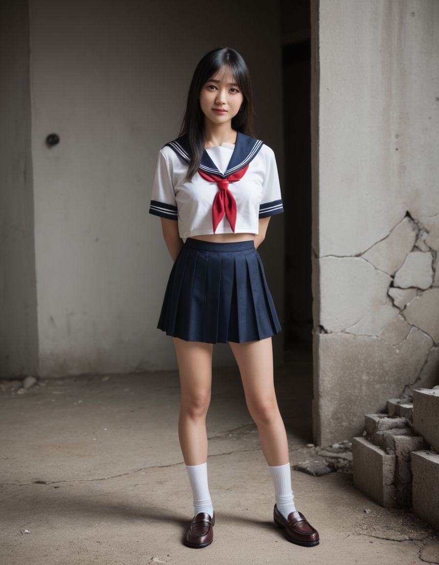 開脚女子校生5  緊縛ロング編  緊縛体験会のはずが、アソコ丸出しにされました - サンプル画像 1