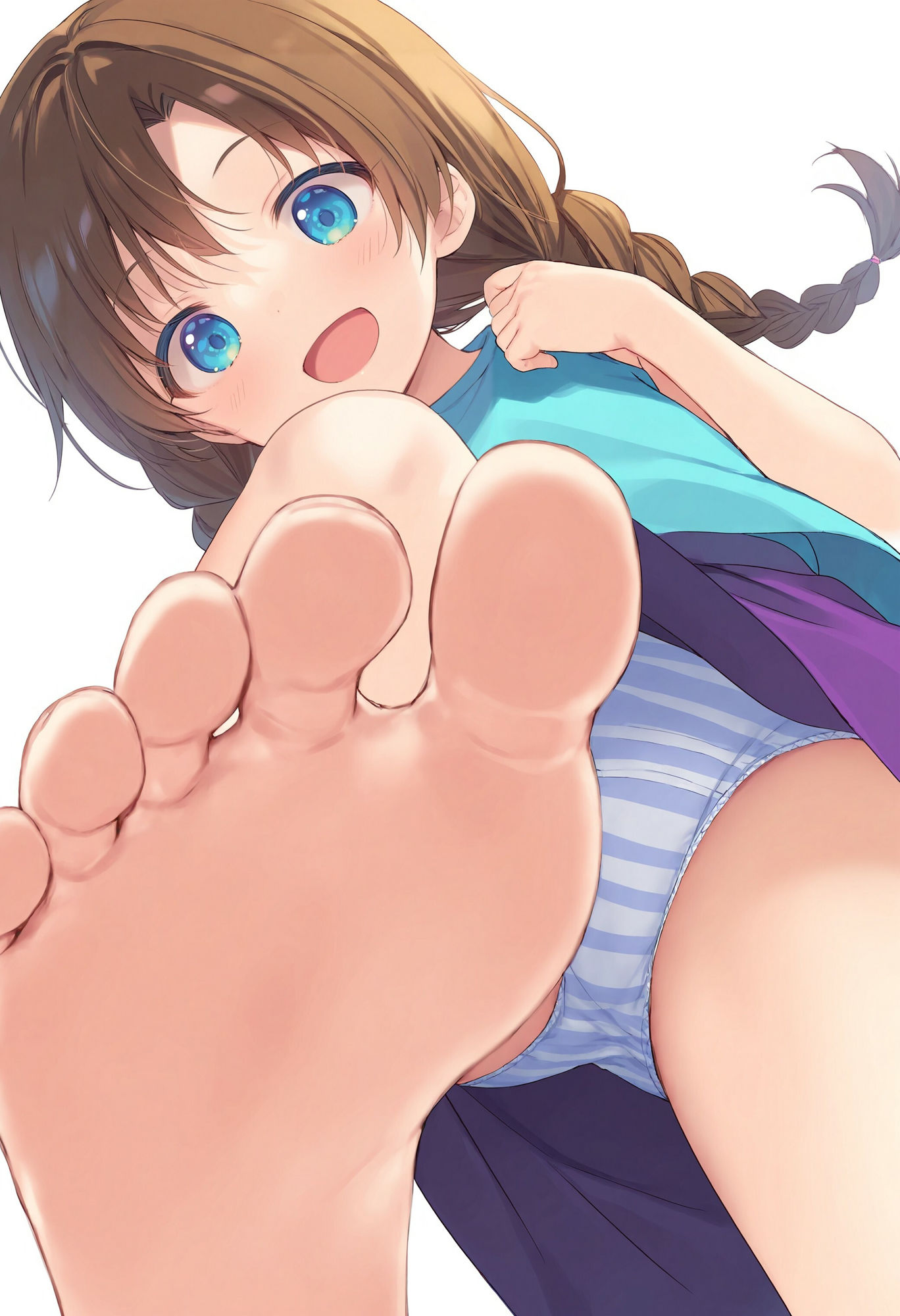 パンモロしている裸足少女 - サンプル画像 1
