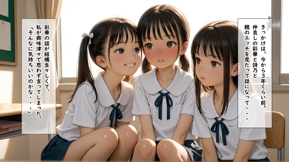 放課後に遊びに来た百合の友達に全身の性感帯を優しく愛撫されて何回イってもやめてもらえない女の子 - サンプル画像 1