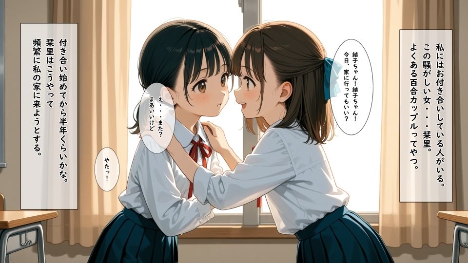 放課後に遊びに来た百合の友達に全身の性感帯を優しく愛撫されて何回イってもやめてもらえない女の子 - サンプル画像 5
