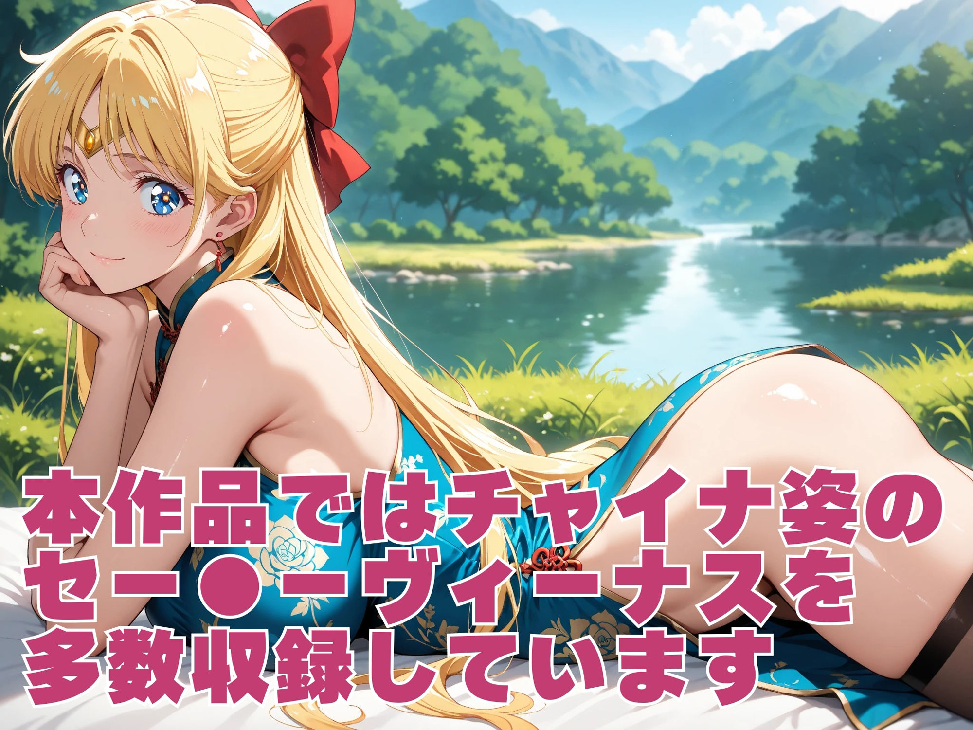 【発情ヒロイン】美少女戦士セー●ーヴィーナス  すけすけチャイナで青姦編 - サンプル画像 1