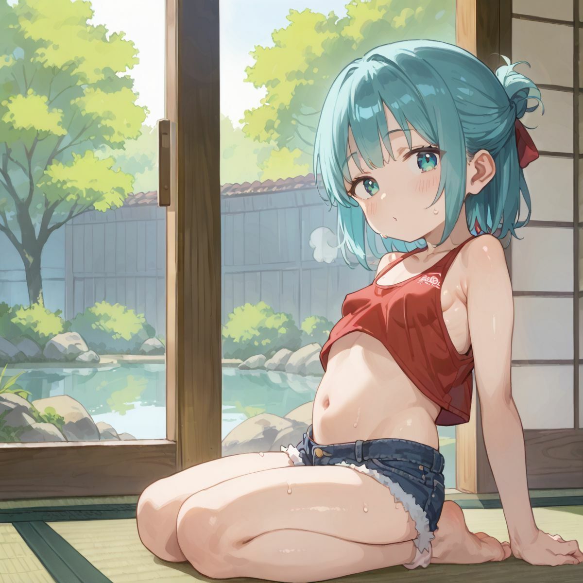 夏休みの自由研究に「動物の交尾」選んだつるぺた義妹のお手伝いをするために本番中出しえっちで実践授業をしてあげる06 - サンプル画像 6